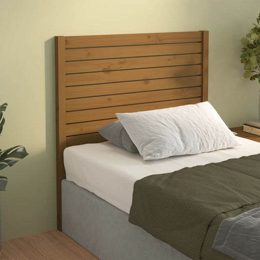 Berkfield Bed Headboard Honey Brown 106x4x100 cm Solid Wood Pine