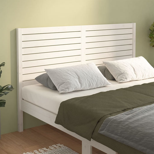 Berkfield Bed Headboard White 126x4x100 cm Solid Wood Pine
