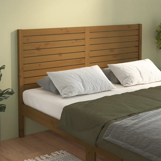 Berkfield Bed Headboard Honey Brown 141x4x100 cm Solid Wood Pine