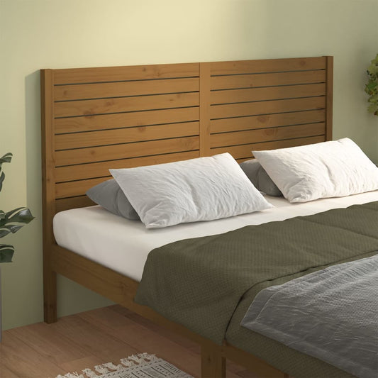 Berkfield Bed Headboard Honey Brown 146x4x100 cm Solid Wood Pine