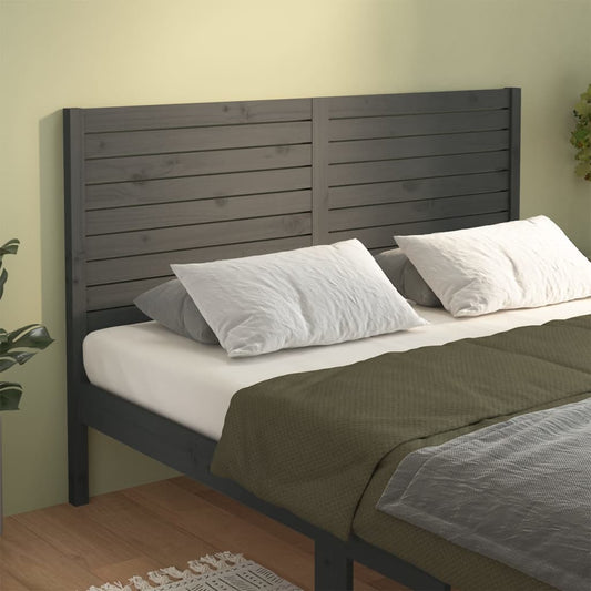 Berkfield Bed Headboard Grey 166x4x100 cm Solid Wood Pine