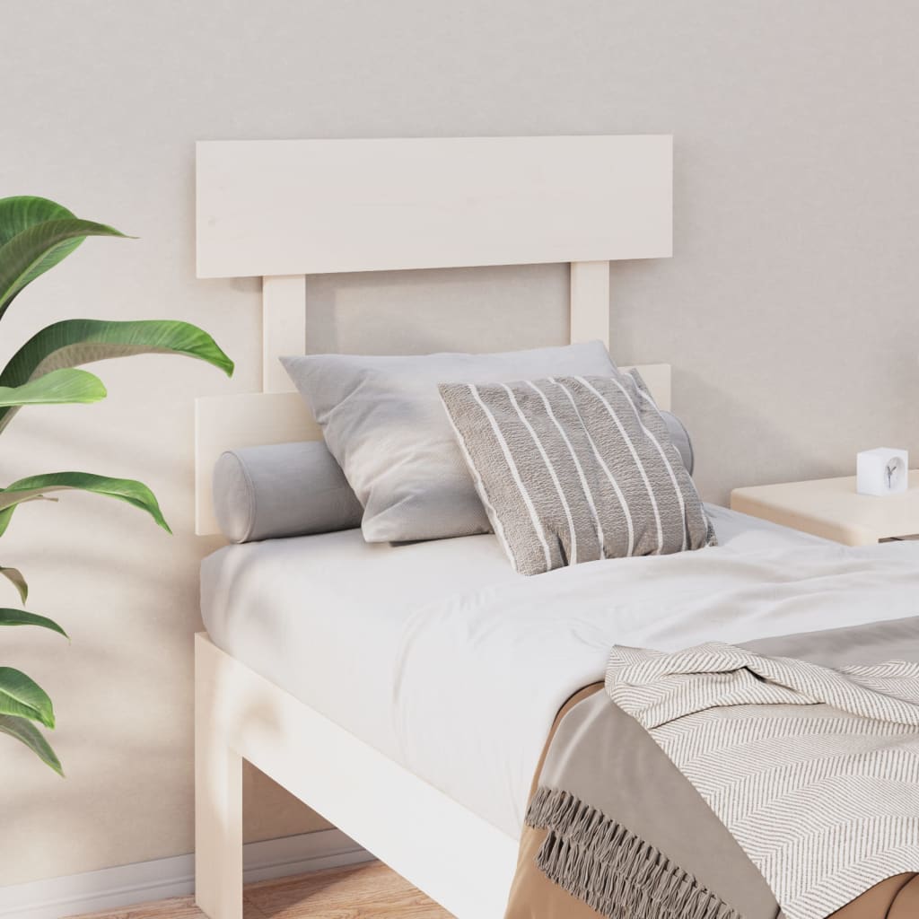 Berkfield Bed Headboard White 78.5x3x81 cm Solid Wood Pine