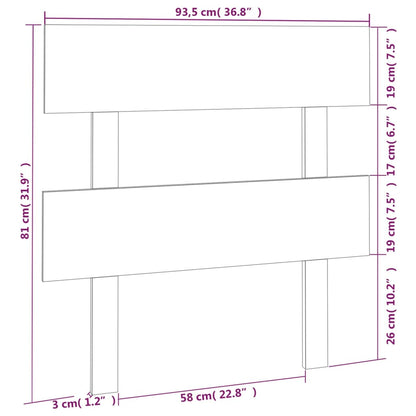 Berkfield Bed Headboard 93.5x3x81 cm Solid Wood Pine