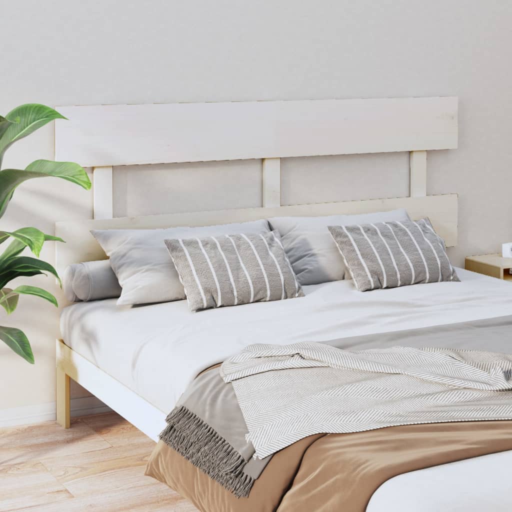 Berkfield Bed Headboard White 164x3x81 cm Solid Wood Pine