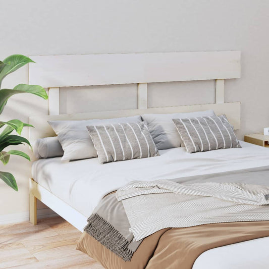 Berkfield Bed Headboard White 164x3x81 cm Solid Wood Pine