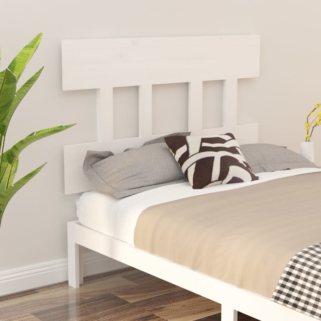 Berkfield Bed Headboard White 93.5x3x81 cm Solid Wood Pine