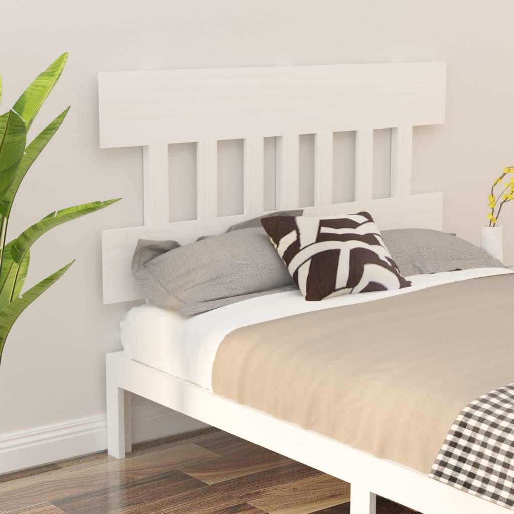 Berkfield Bed Headboard White 163.5x3x81 cm Solid Wood Pine