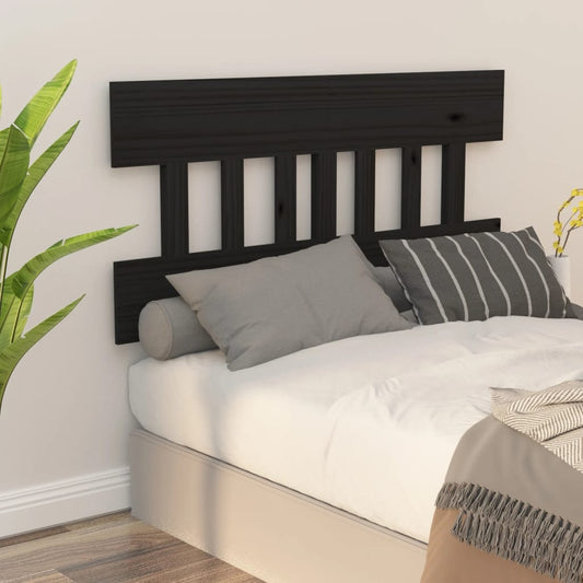 Berkfield Bed Headboard Black 183.5x3x81 cm Solid Wood Pine