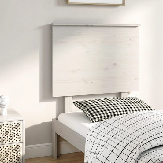 Berkfield Bed Headboard White 79x6x82.5 cm Solid Wood Pine