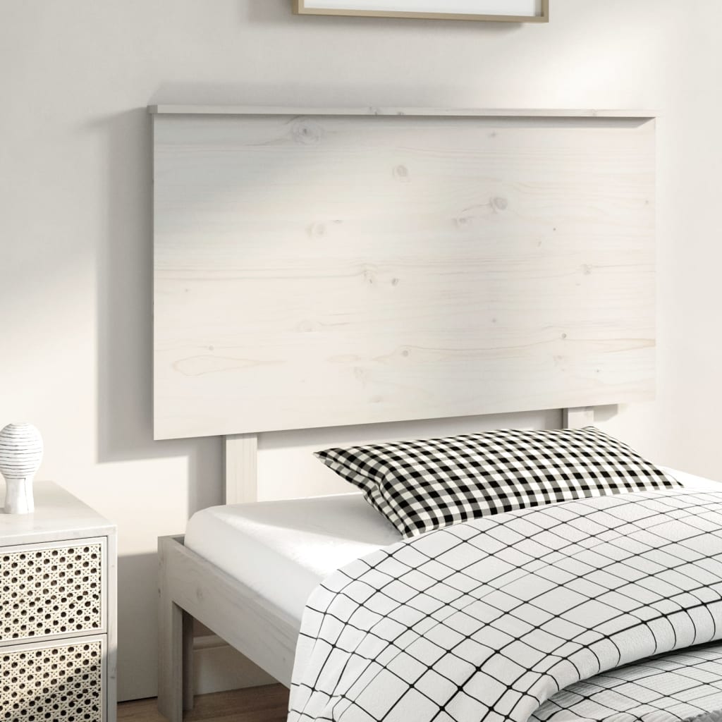 Berkfield Bed Headboard White 94x6x82.5 cm Solid Wood Pine