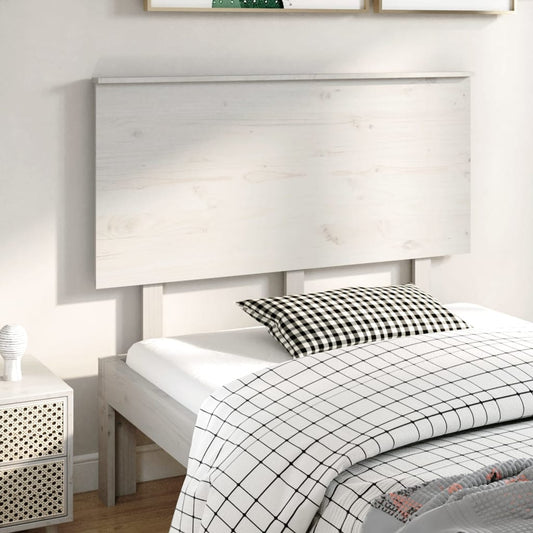 Berkfield Bed Headboard White 124x6x82.5 cm Solid Wood Pine