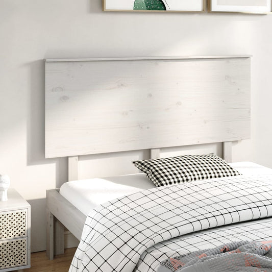 Berkfield Bed Headboard White 144x6x82.5 cm Solid Wood Pine