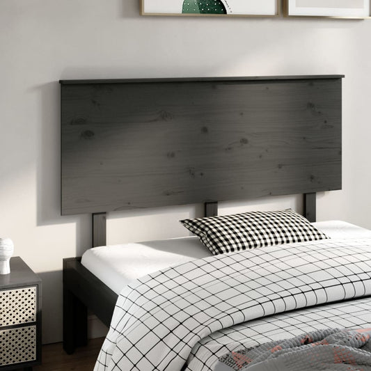 Berkfield Bed Headboard Grey 144x6x82.5 cm Solid Wood Pine