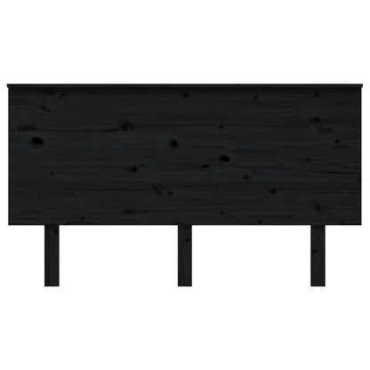 Berkfield Bed Headboard Black 144x6x82.5 cm Solid Wood Pine