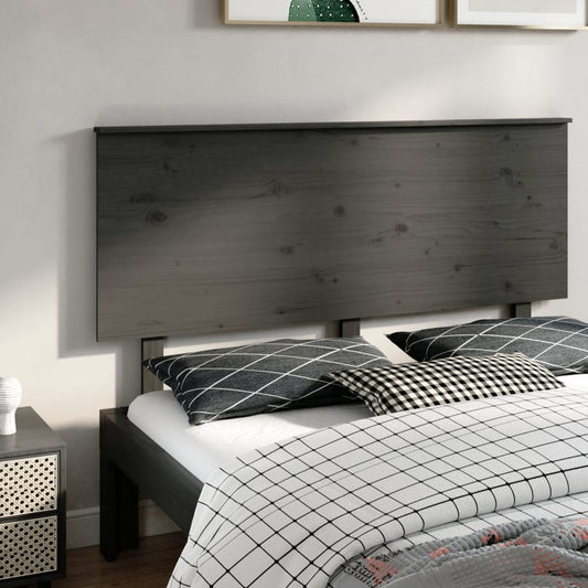 Berkfield Bed Headboard Grey 154x6x82.5 cm Solid Wood Pine