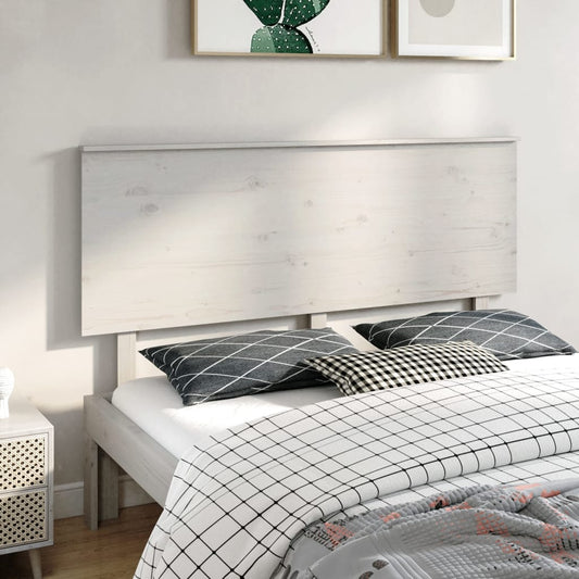 Berkfield Bed Headboard White 164x6x82.5 cm Solid Wood Pine