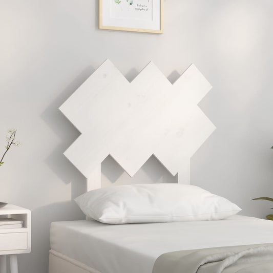 Berkfield Bed Headboard White 72.5x3x81 cm Solid Wood Pine