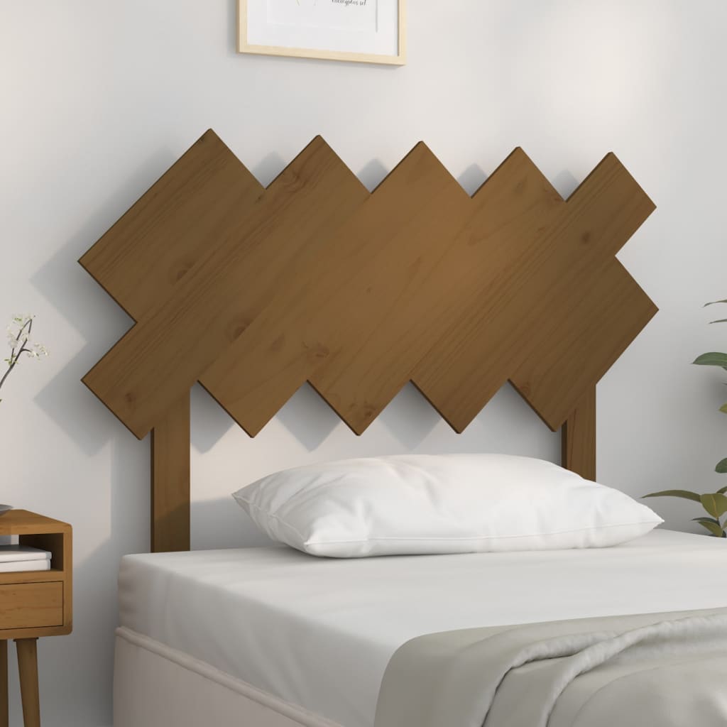 Berkfield Bed Headboard Honey Brown 104x3x80.5 cm Solid Wood Pine