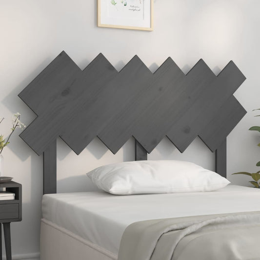 Berkfield Bed Headboard Grey 122.5x3x80.5 cm Solid Wood Pine