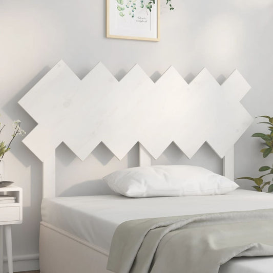 Berkfield Bed Headboard White 132x3x81 cm Solid Wood Pine