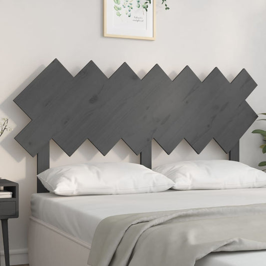 Berkfield Bed Headboard Grey 141x3x80.5 cm Solid Wood Pine