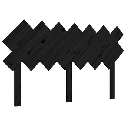 Berkfield Bed Headboard Black 141x3x80.5 cm Solid Wood Pine