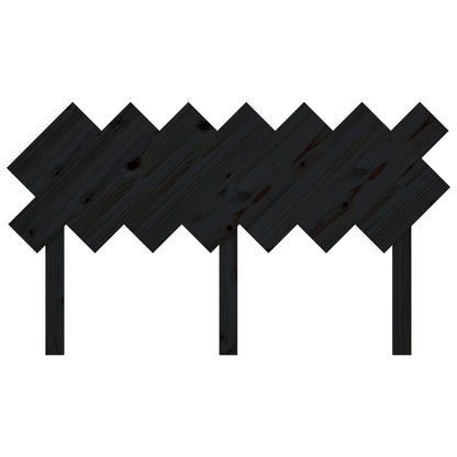 Berkfield Bed Headboard Black 141x3x80.5 cm Solid Wood Pine