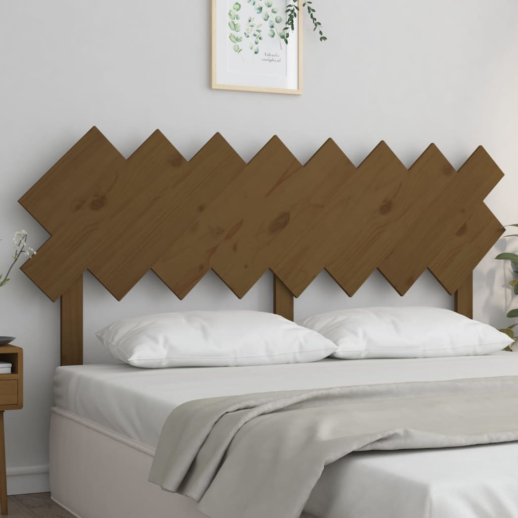 Berkfield Bed Headboard Honey Brown 159.5x3x80.5 cm Solid Wood Pine