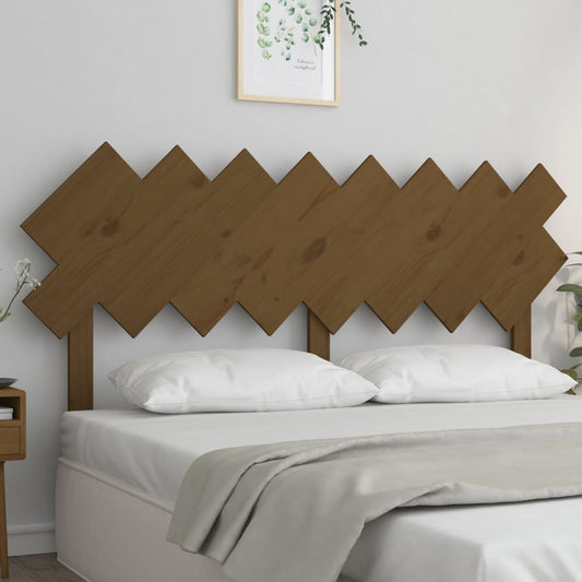 Berkfield Bed Headboard Honey Brown 159.5x3x80.5 cm Solid Wood Pine