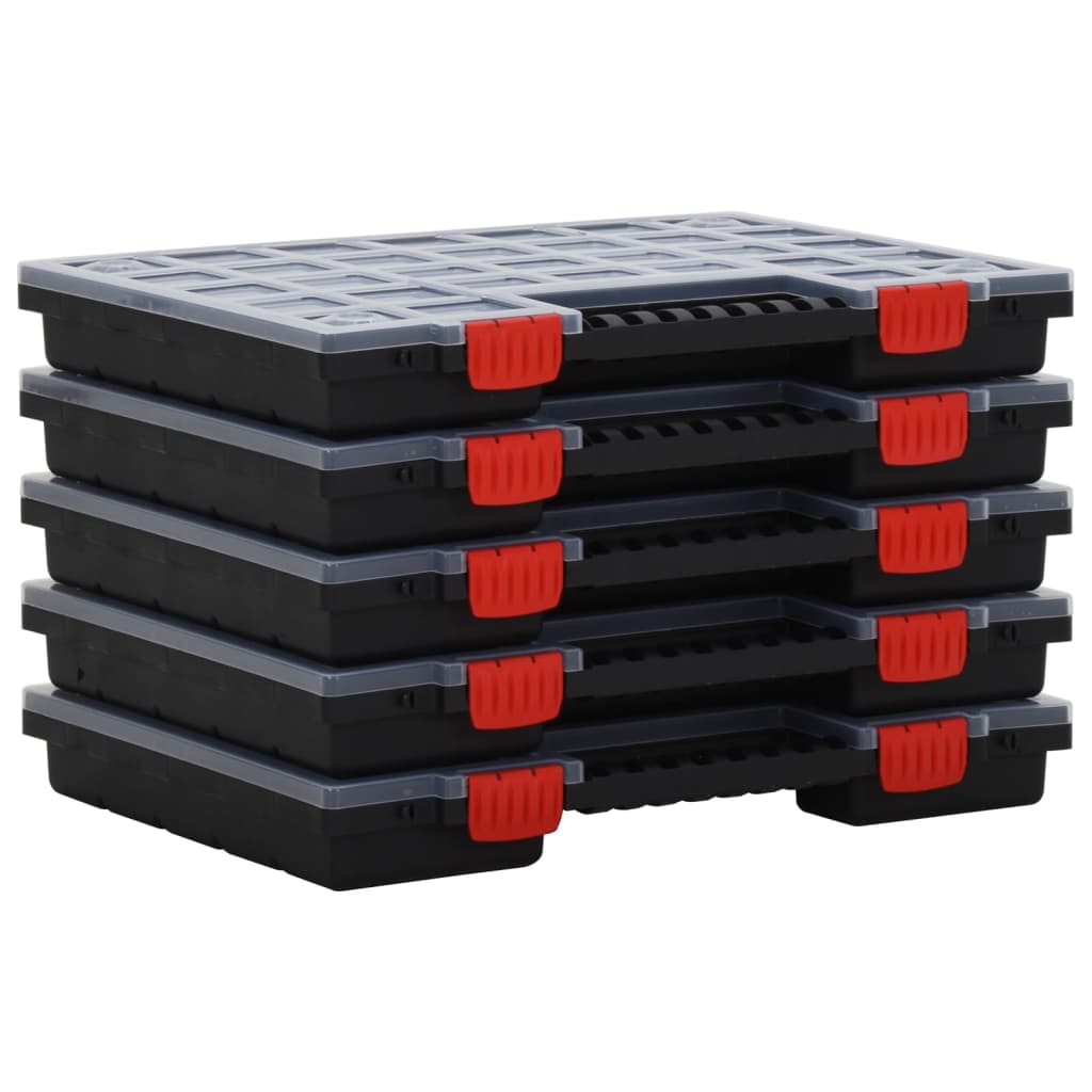 Berkfield Assortment Boxes 5 pcs 40x30x5 cm Polypropylene