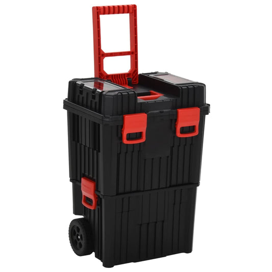 Berkfield Toolbox Trolley Black and Red Polypropylene