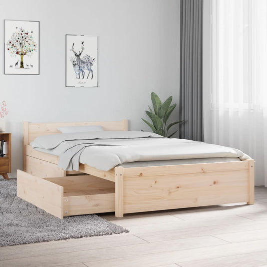 Berkfield Bed Frame with Drawers 90x190 cm Single
