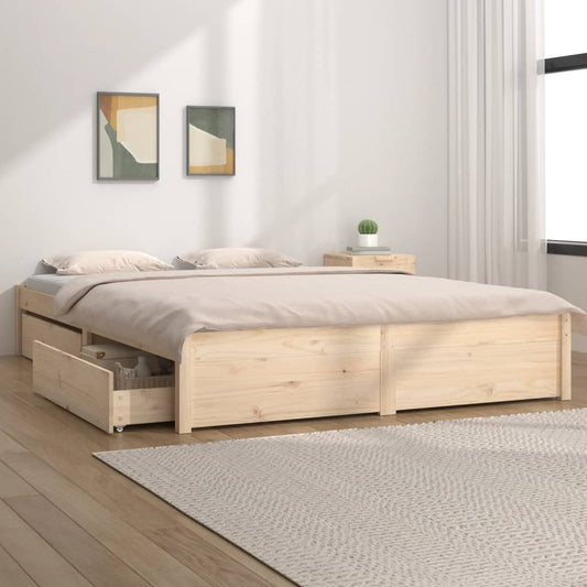 Berkfield Bed Frame with Drawers 140x200 cm