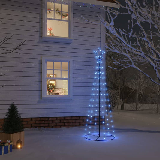 Berkfield Christmas Cone Tree Blue 108 LEDs 70x180 cm