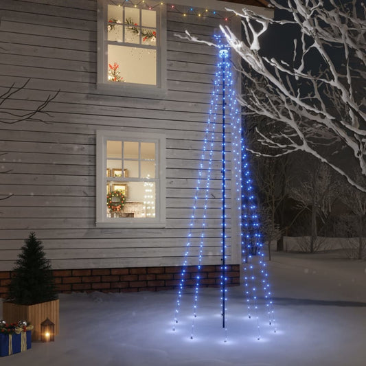 Berkfield Christmas Tree with Spike Blue 310 LEDs 300 cm