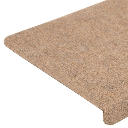 Berkfield Stair Mats Self-adhesive 15 pcs 65x24.5x3.5 cm Beige