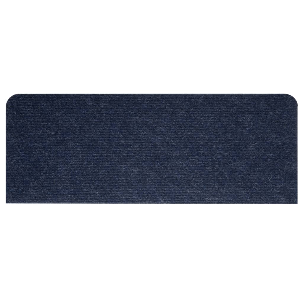 Berkfield Stair Mats Self-adhesive 15 pcs 65x24.5x3.5 cm Blue
