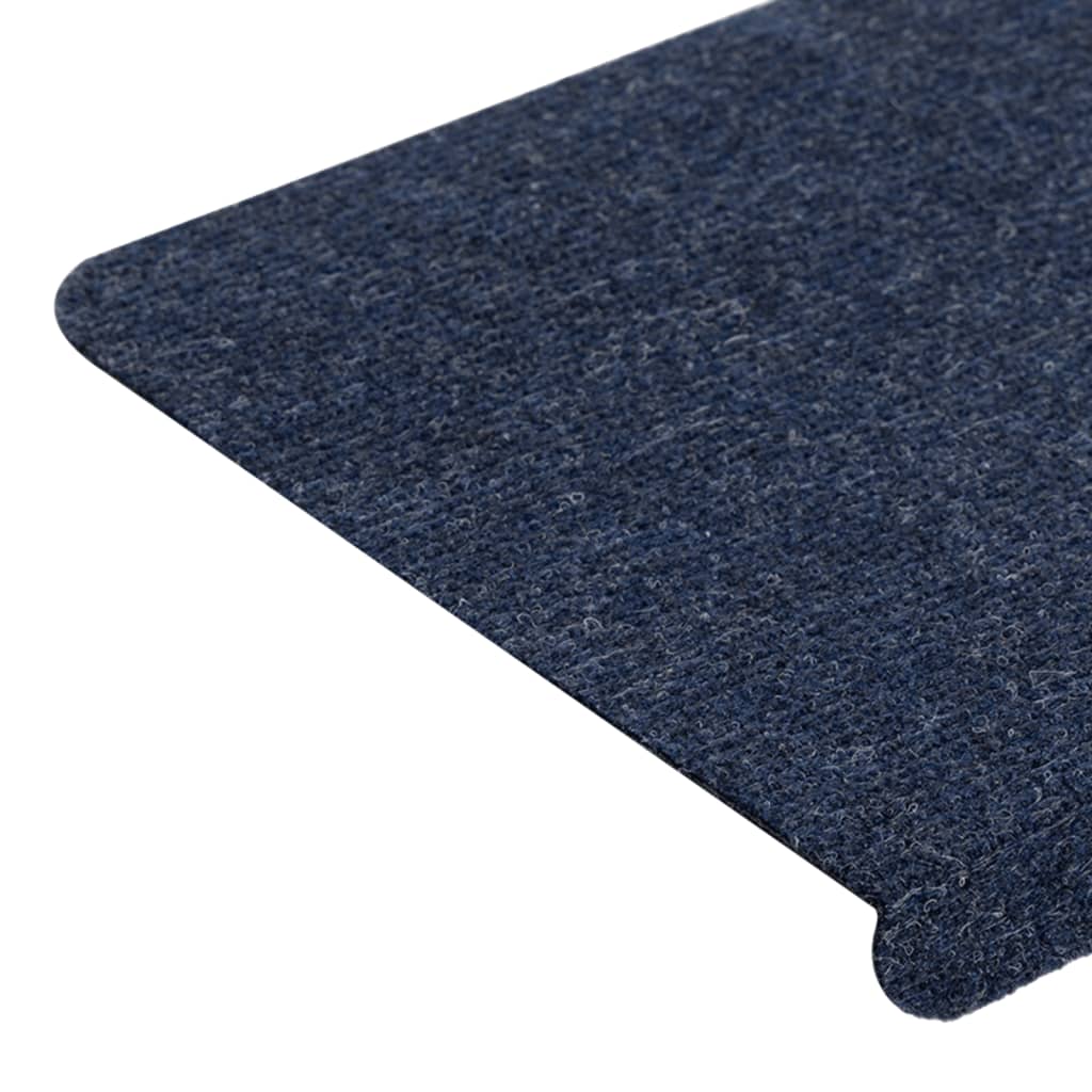 Berkfield Stair Mats Self-adhesive 15 pcs 65x24.5x3.5 cm Blue