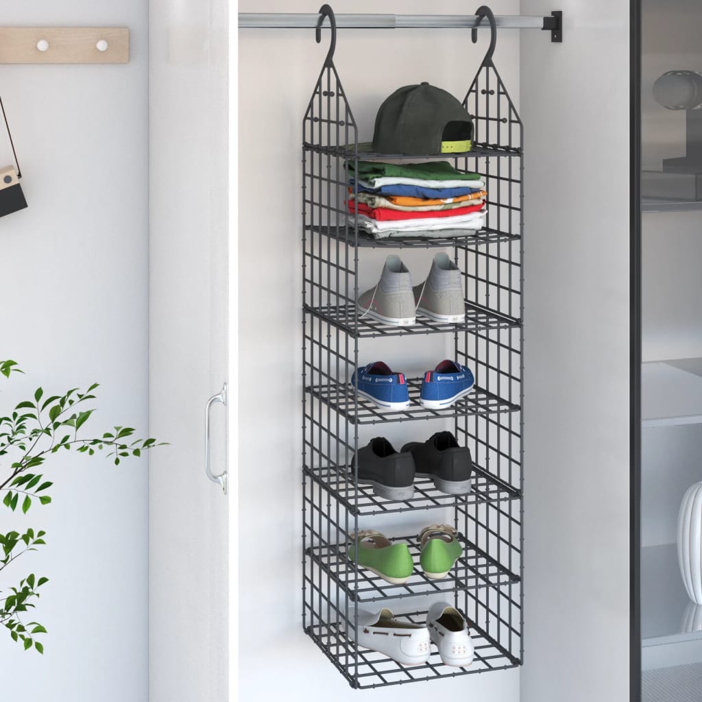 Berkfield Hanging Closet Organiser with 7 Shelves