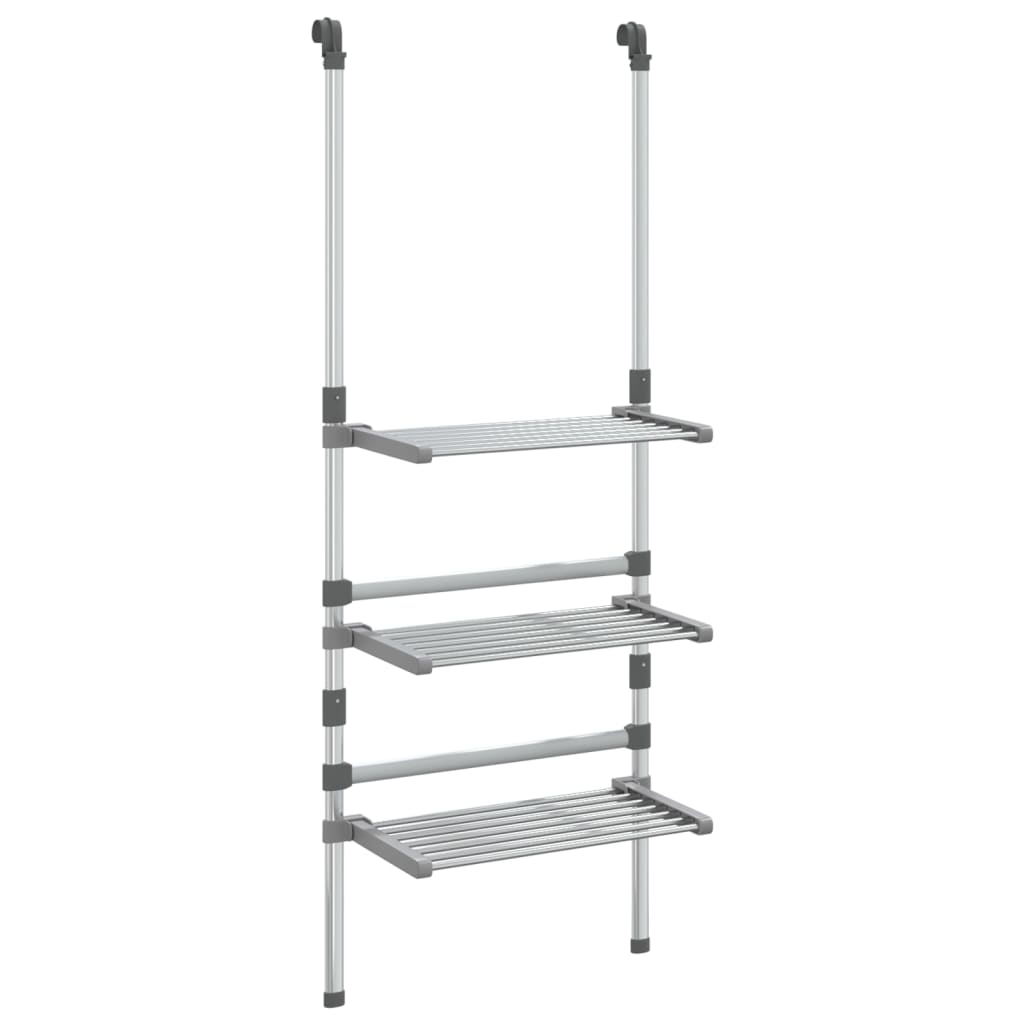 Berkfield 3-Tier Hanging Laundry Drying Rack Aluminium