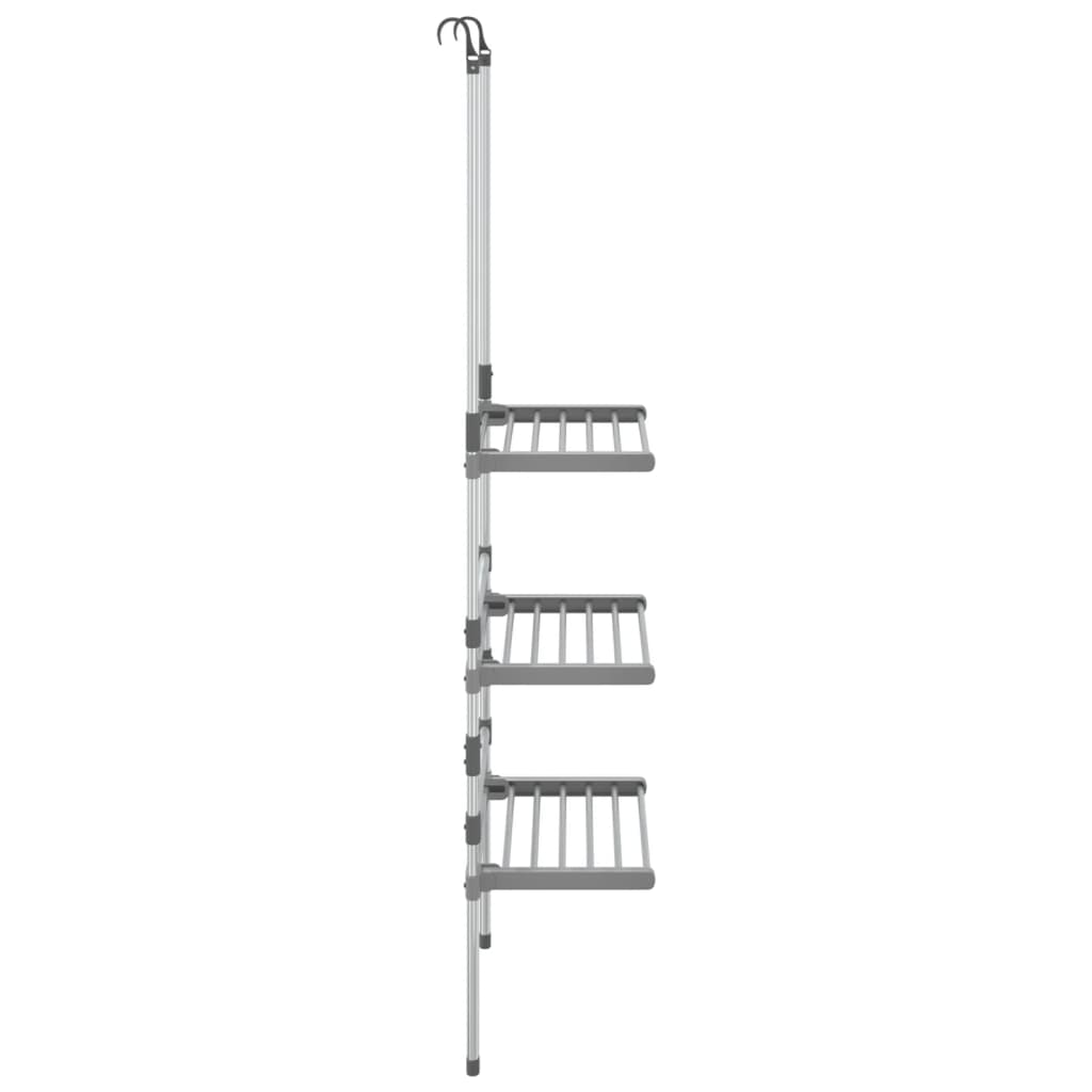 Berkfield 3-Tier Hanging Laundry Drying Rack Aluminium