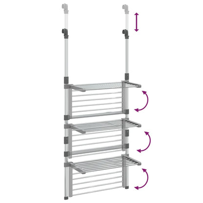 Berkfield 3-Tier Hanging Laundry Drying Rack Aluminium