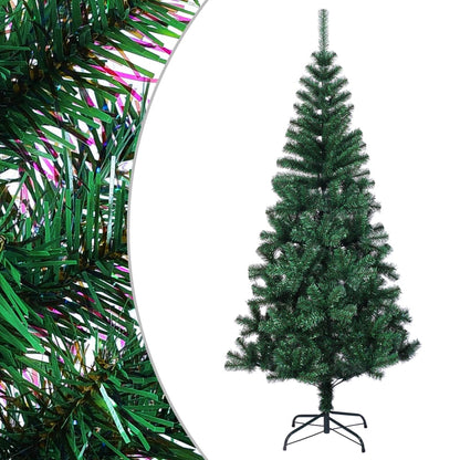 Berkfield Artificial Christmas Tree with Iridescent Tips Green 120 cm PVC