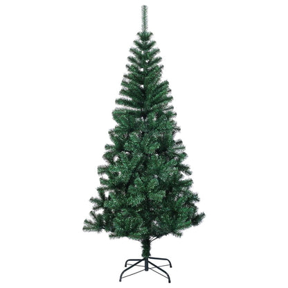 Berkfield Artificial Christmas Tree with Iridescent Tips Green 120 cm PVC