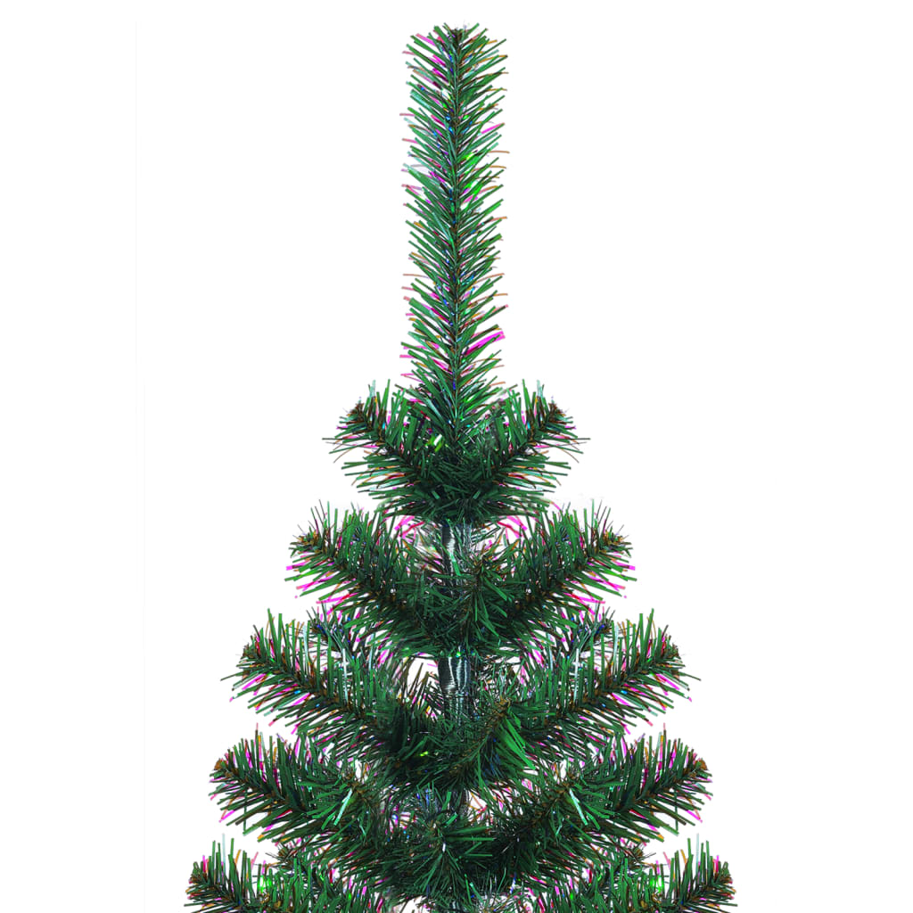 Berkfield Artificial Christmas Tree with Iridescent Tips Green 120 cm PVC