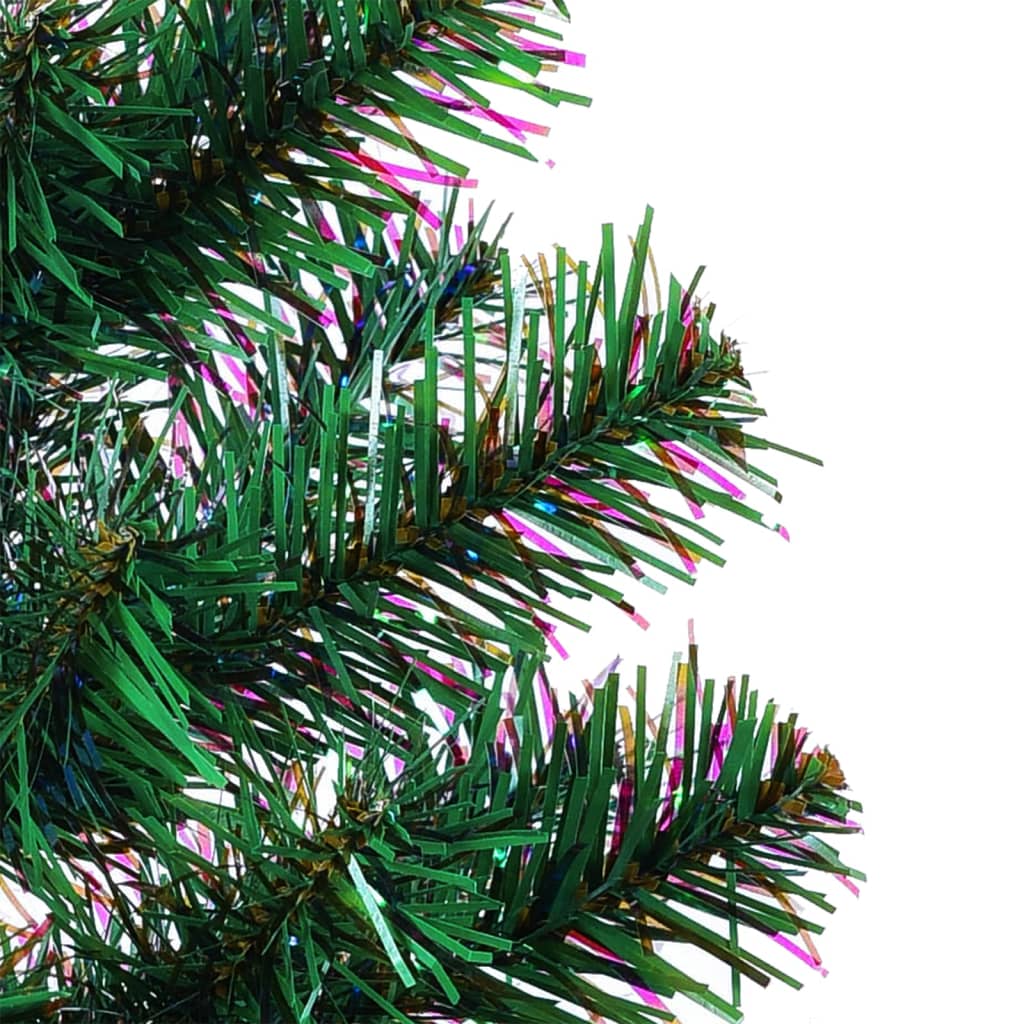 Berkfield Artificial Christmas Tree with Iridescent Tips Green 120 cm PVC