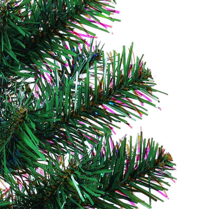 Berkfield Artificial Christmas Tree with Iridescent Tips Green 120 cm PVC