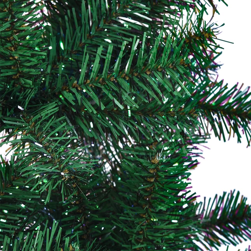 Berkfield Artificial Christmas Tree with Iridescent Tips Green 120 cm PVC