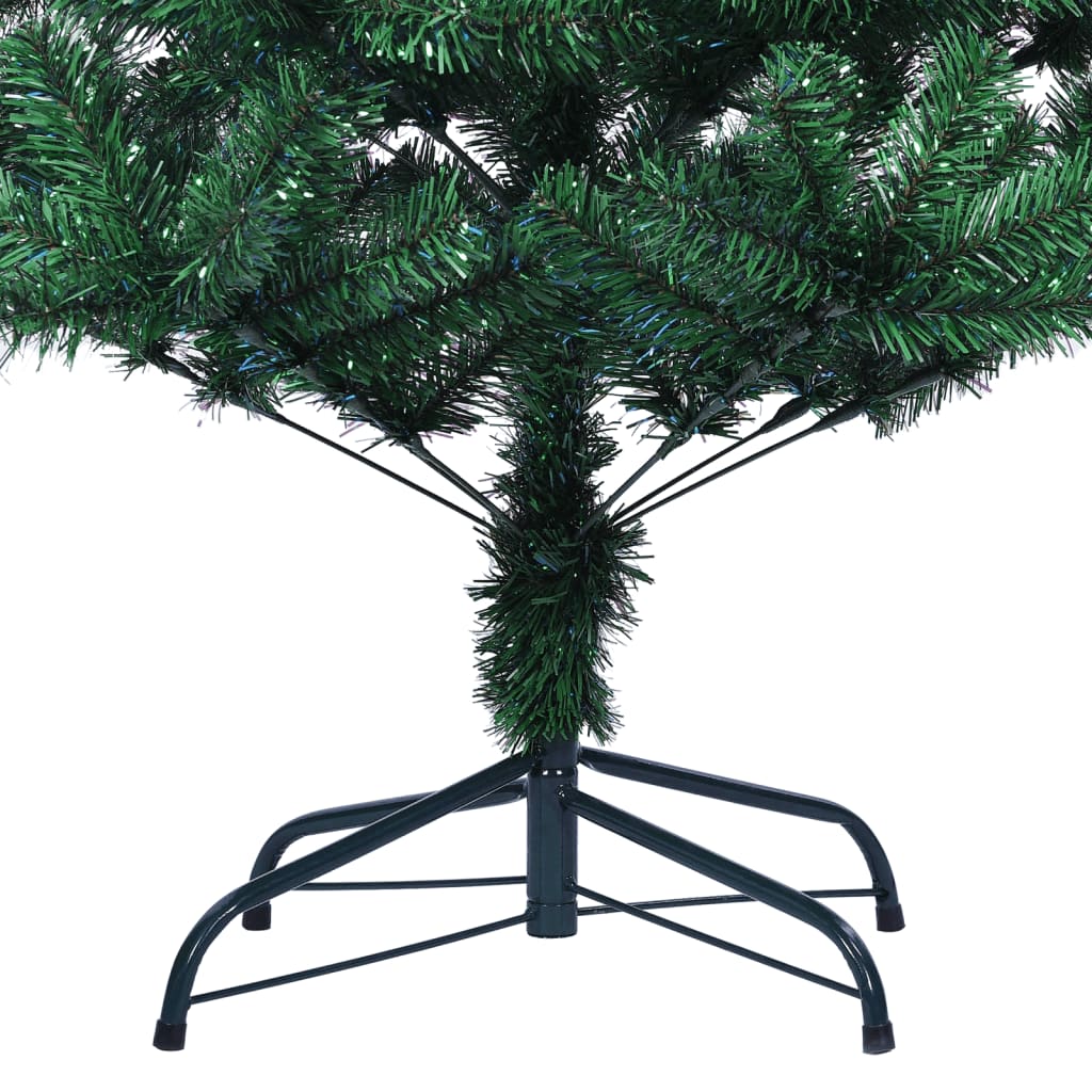 Berkfield Artificial Christmas Tree with Iridescent Tips Green 120 cm PVC