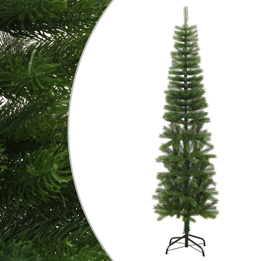 Berkfield Artificial Slim Christmas Tree with Stand 210 cm PE